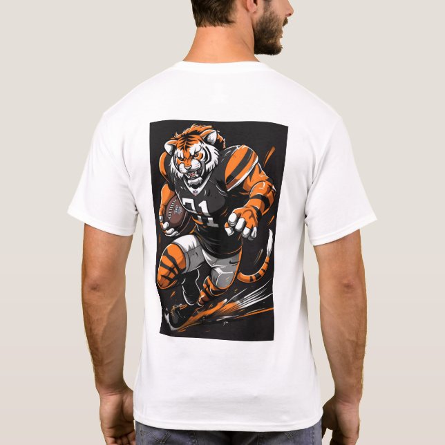 Bold Bengal Tiger Mascot T-Shirt (Back)