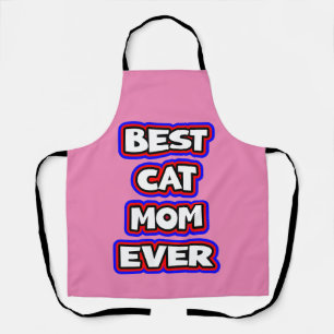 Bold Best Cat Mum Ever Fun Typography Apron