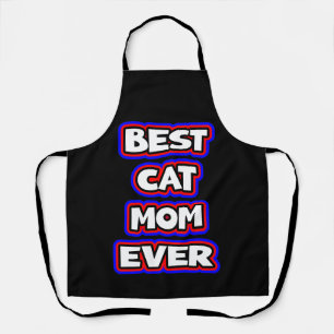 Bold Best Cat Mum Ever Fun Typography Apron