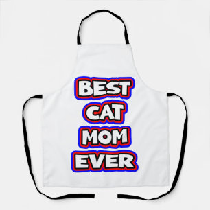 Bold Best Cat Mum Ever Fun Typography Apron