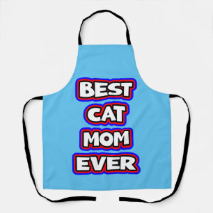 Bold Best Cat Mum Ever Fun Typography Apron