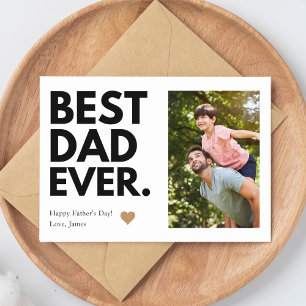 Bold Best Dad Ever Father's Day Photo Card