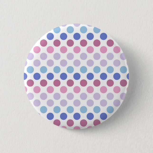Bold Bigender Pride Flag Colours Polkadots 6 Cm Round Badge (Front)