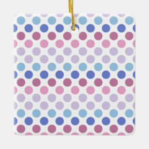 Bold Bigender Pride Flag Colours Polkadots Ceramic Ornament