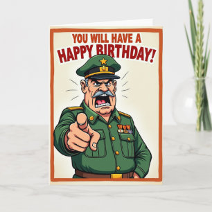 Bold Birthday Officer Card