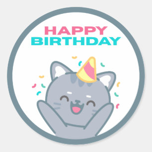 Bold Birthday Sticker   make a wish