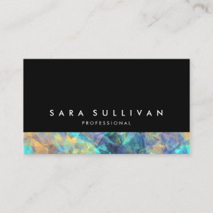 Bold Black Abstract Multi Colour Mix BusinessCard Business Card