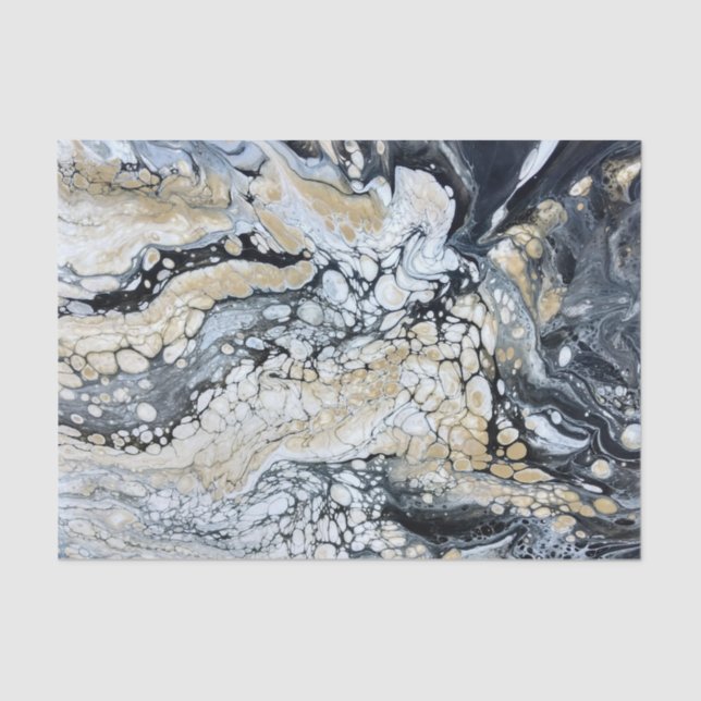 Bold Black Abstract Tissue Paper (Front)