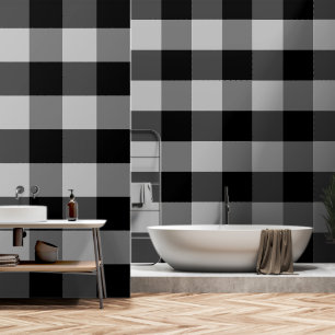 Bold Black And Grey Minimalist Pattern Wallpaper