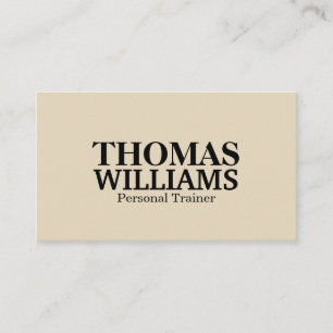 Bold Black and Grey Personal Trainer Business Card