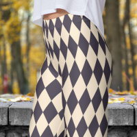 Bold Black and Papaya Harlequin Check Pattern