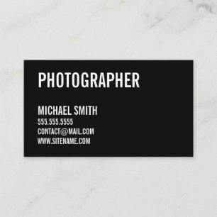 Bold Black and White Business Card