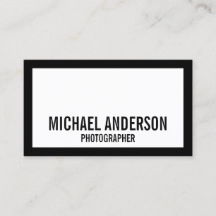 Bold Black and White Business Card