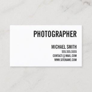 Bold Black and White Business Card