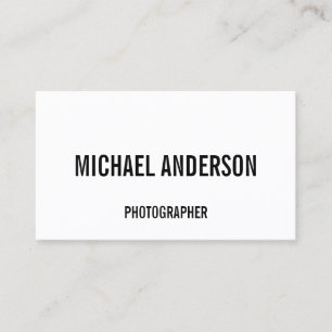 Bold Black and White Business Card