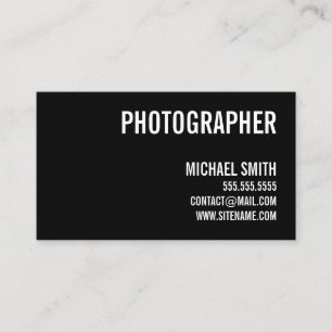 Bold Black and White Business Card