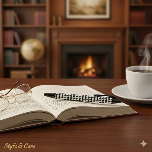 Bold Black and White Chevron Pattern Classic Black Ink Pen (Bold Black and White Chevron Pattern Classic Pen)