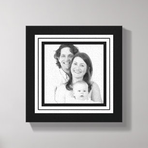 Bold Black and White Family Mini Canvas