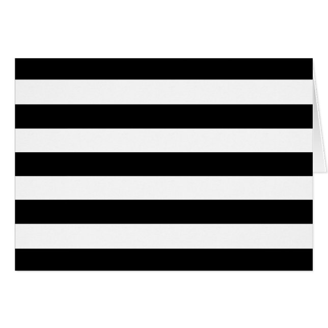 Bold Black And White Horizontal Stripes (Front Horizontal)