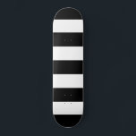 Bold Black And White Horizontal Stripes Skateboard<br><div class="desc">Bold black and white graphic stripes decor in horizontal or in vertical fashion are a modern classic graphic design style that always make for a great custom gift for yourself or for someone special on your list, these are sure to make an impression on any festive occasions. Email us using...</div>
