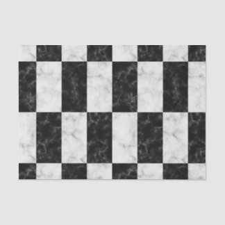 Bold Black and White Marble Pattern Tissue Paper