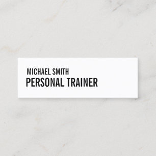 Bold Black and White Mini Business Card