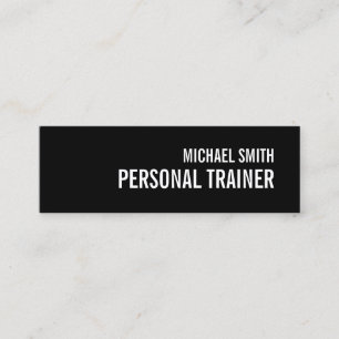 Bold Black and White Mini Business Card