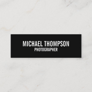 Bold Black and White Mini Business Card