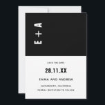 Bold Black and White Minimalist Initials Wedding I Invitation<br><div class="desc">Can be fully customised to suit your needs.
© Gorjo Designs. Made for you via the Zazzle platform. 

// Need help customising your design? Got other ideas? Feel free to contact me (Zoe) directly via the contact button below.</div>