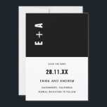 Bold Black and White Minimalist Initials Wedding I Invitation<br><div class="desc">Can be fully customised to suit your needs.
© Gorjo Designs. Made for you via the Zazzle platform. 

// Need help customising your design? Got other ideas? Feel free to contact me (Zoe) directly via the contact button below.</div>
