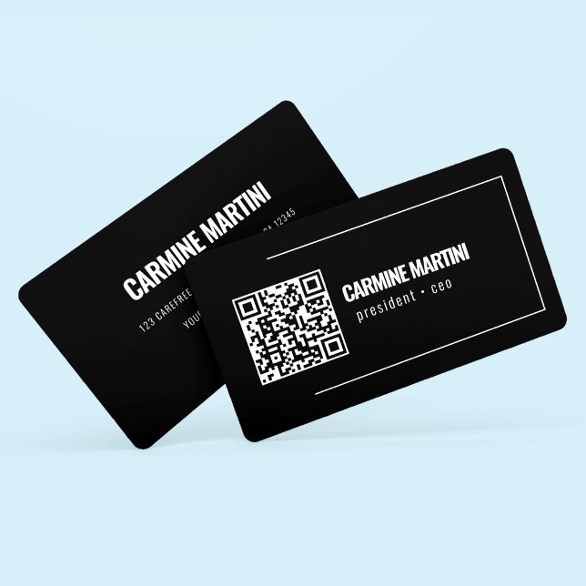 Bold Black and White Modern Business Card (Creator Uploaded)