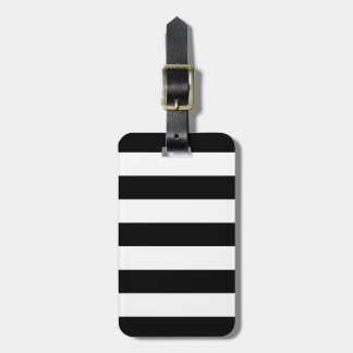 Bold Black And White Stripes Design Luggage Tag