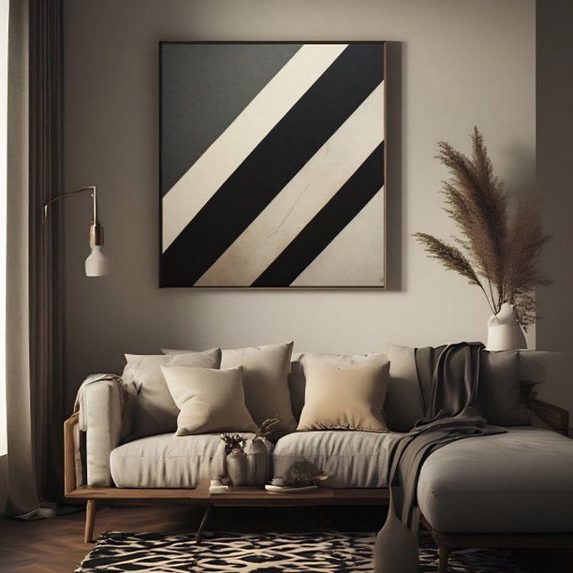Bold Black and White Stripes Minimalist Canvas Print (Creator Uploaded)