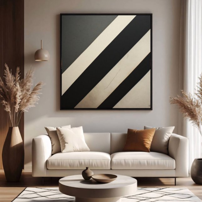 Bold Black and White Stripes Minimalist Poster (Creator Uploaded)