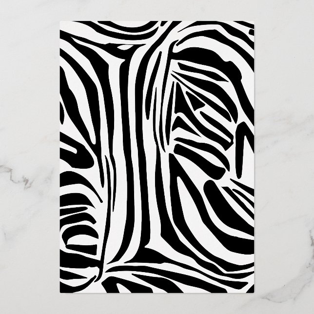 Bold Black and White Zebra Print Pattern (Front)