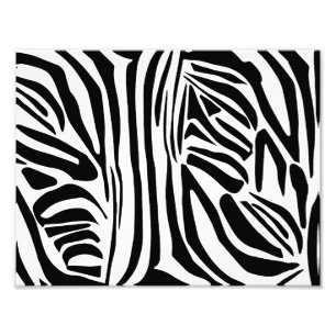 Bold Black and White Zebra Print Pattern
