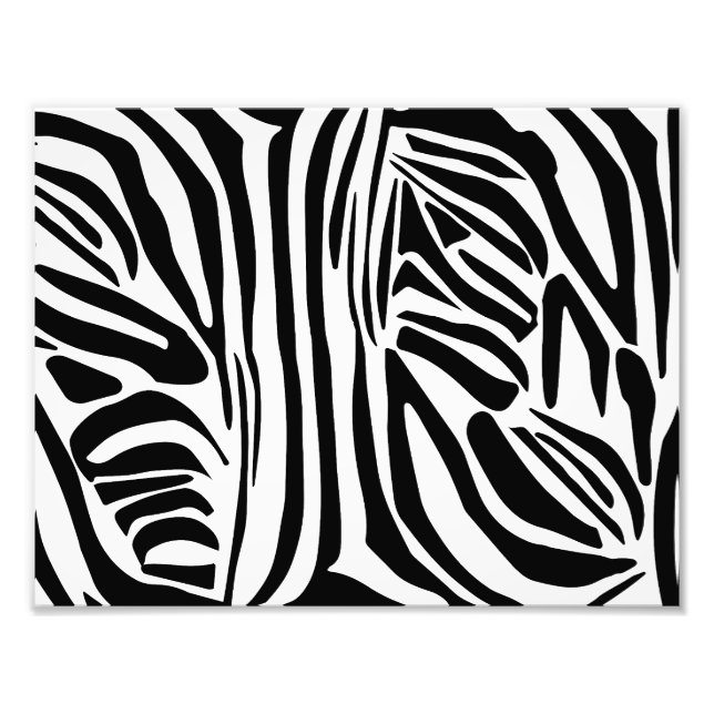 Bold Black and White Zebra Print Pattern (Front)