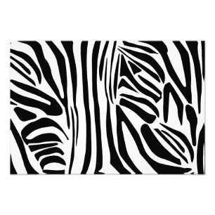 Bold Black and White Zebra Print Pattern
