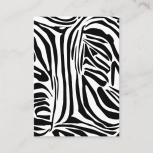 Bold Black and White Zebra Print Pattern Advice Card