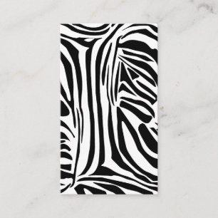 Bold Black and White Zebra Print Pattern Advice Card
