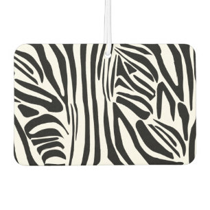 Bold Black and White Zebra Print Pattern Car Air Freshener