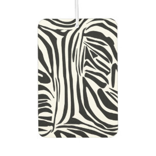 Bold Black and White Zebra Print Pattern Car Air Freshener