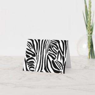 Bold Black and White Zebra Print Pattern Card