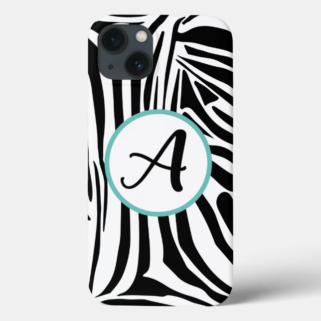 Bold Black and White Zebra Print Pattern Case-Mate iPhone Case (Back)
