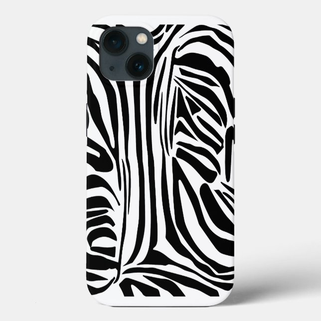 Bold Black and White Zebra Print Pattern Case-Mate iPhone Case (Back)