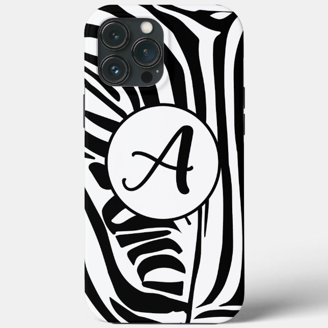 Bold Black and White Zebra Print Pattern Case-Mate iPhone Case (Back)