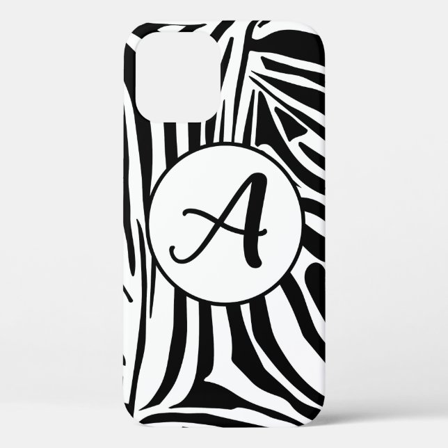 Bold Black and White Zebra Print Pattern Case-Mate iPhone Case (Back)