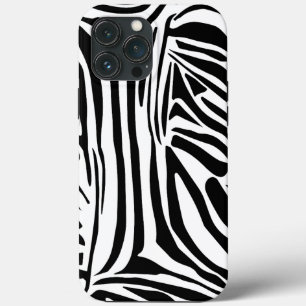 Bold Black and White Zebra Print Pattern iPhone 13 Pro Max Case