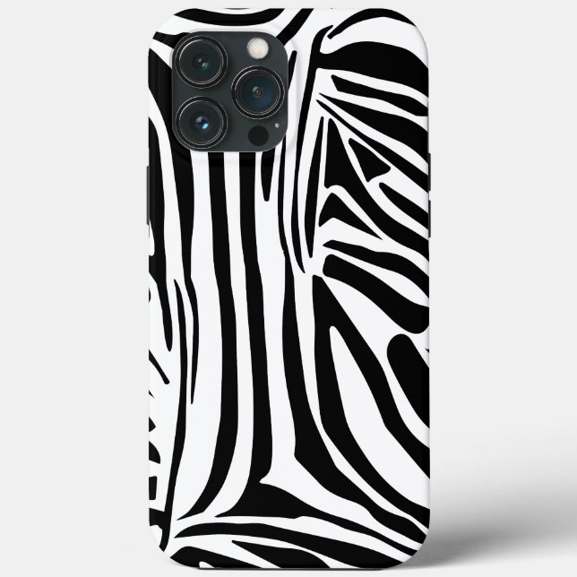 Bold Black and White Zebra Print Pattern Case-Mate iPhone Case (Back)