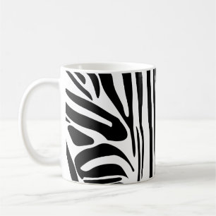 Bold Black and White Zebra Print Pattern Coffee Mug
